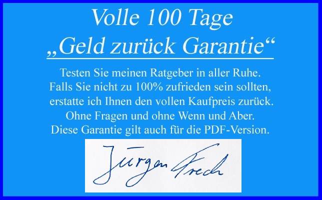 Geld zurück Garantie